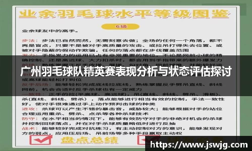 广州羽毛球队精英赛表现分析与状态评估探讨